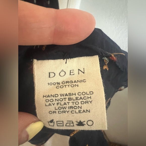 DÔEN Carolina Dress in Navy Carnation Embroidery - Picture 7 of 8